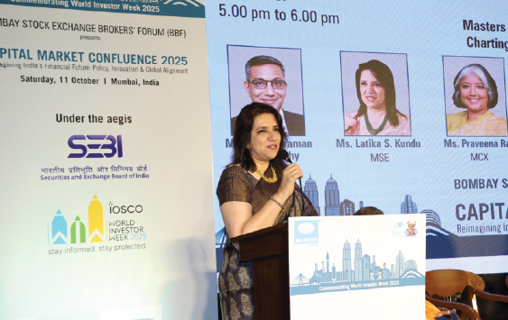 Ms. Latika S. Kundu participated in the Capital Market Confluence 2025 organized by the BBF on October 11, 2025, in Mumbai